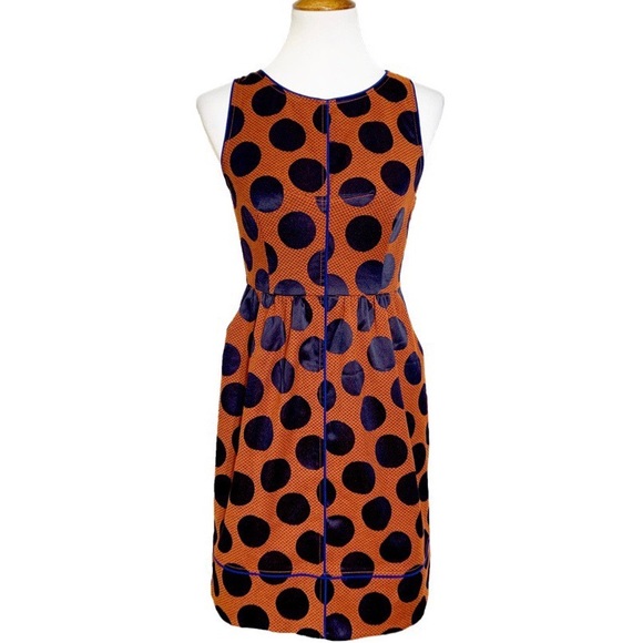 SOLD-Anthropologie Polka Dot Criss Cross Back Dress - Picture 2 of 8